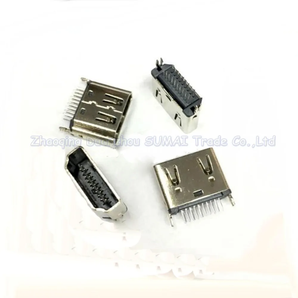 10 шт. вывод HDMI 19 P гнездо двухрядный 180 градусов вертикальный HDTV сокет данных