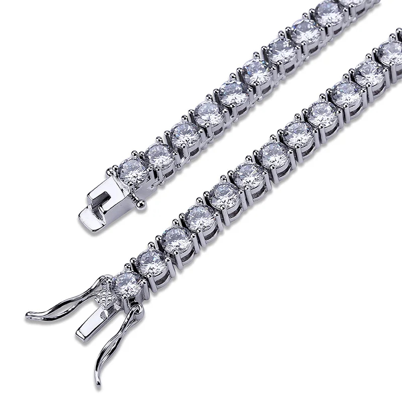 TOPGRILLZ 5 мм Iced Out Bling AAA Циркон 1 ряд теннисная цепочка Ожерелье для мужчин хип хоп ювелирные изделия Прямая поставка