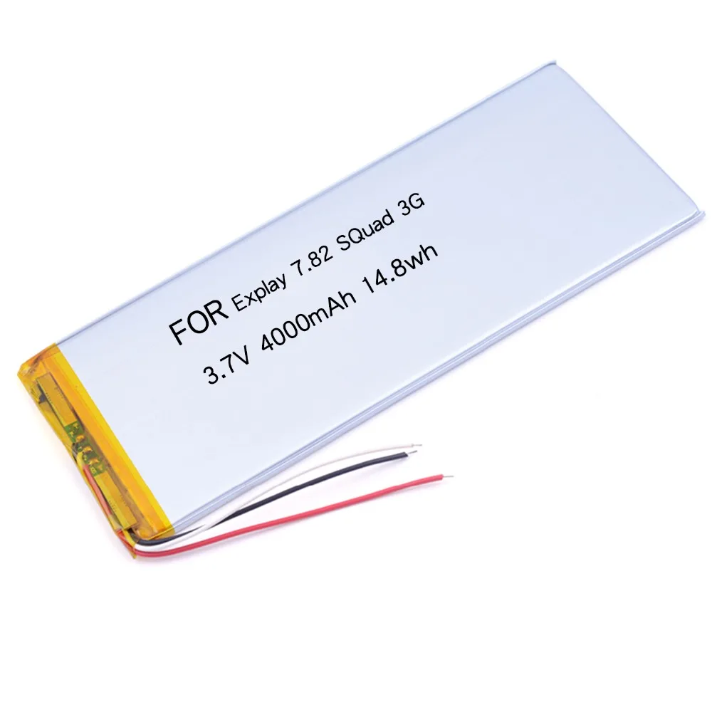 Литий полимерный аккумулятор для 7 85 дюймов Explay 82 SQuad 3G планшетный ПК 3 V 4000mAh Art
