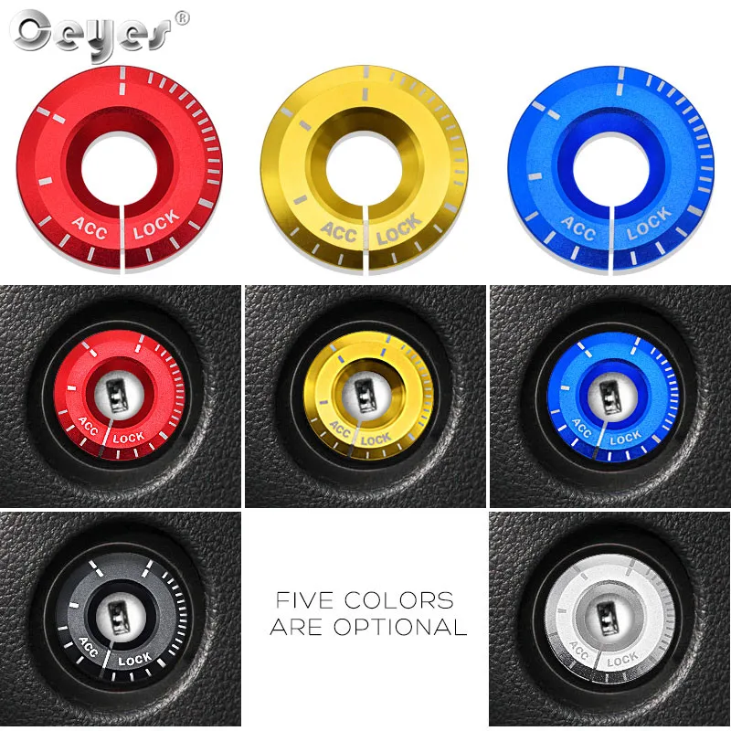 Ceyes автомобильный Стайлинг старт двигателя кольцо зажигания наклейка чехол для