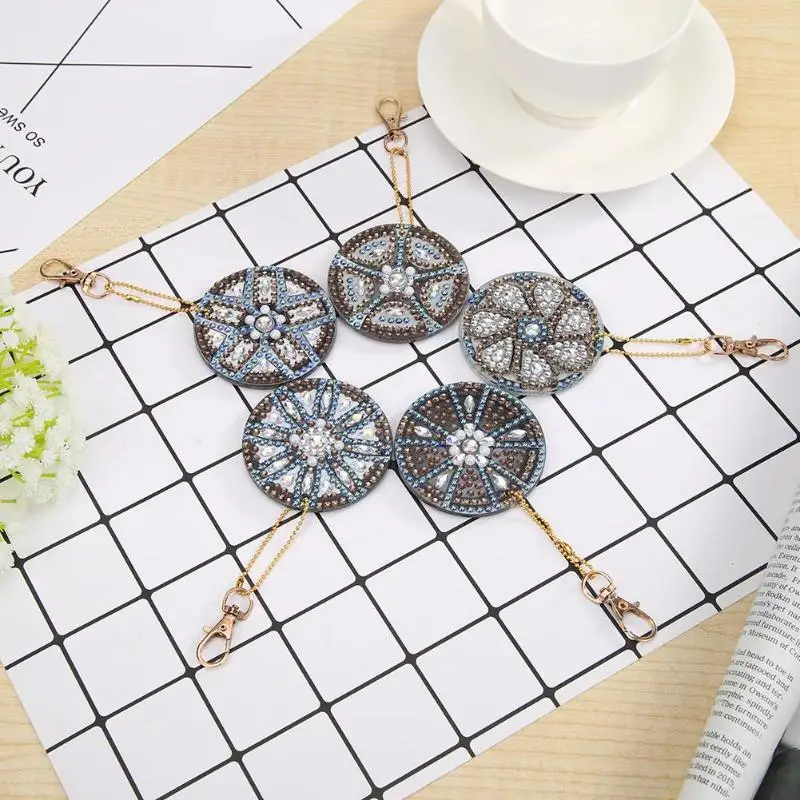 5 шт. DIY колеса полная выкладка особой формы алмазов картина брелки для ключей