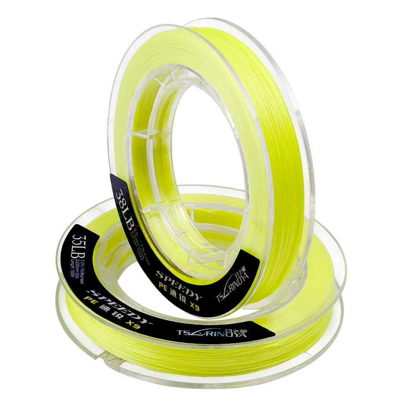 TSURINOYA SPEEDY 150 м 9 плетеная леска улучшенная PE 16 42LB прочная многоразовая рыболовная