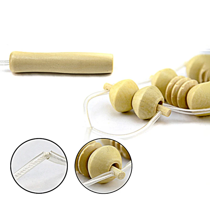 Деревянный роликовый массажер для спины талии и шеи удобный ухода за телом