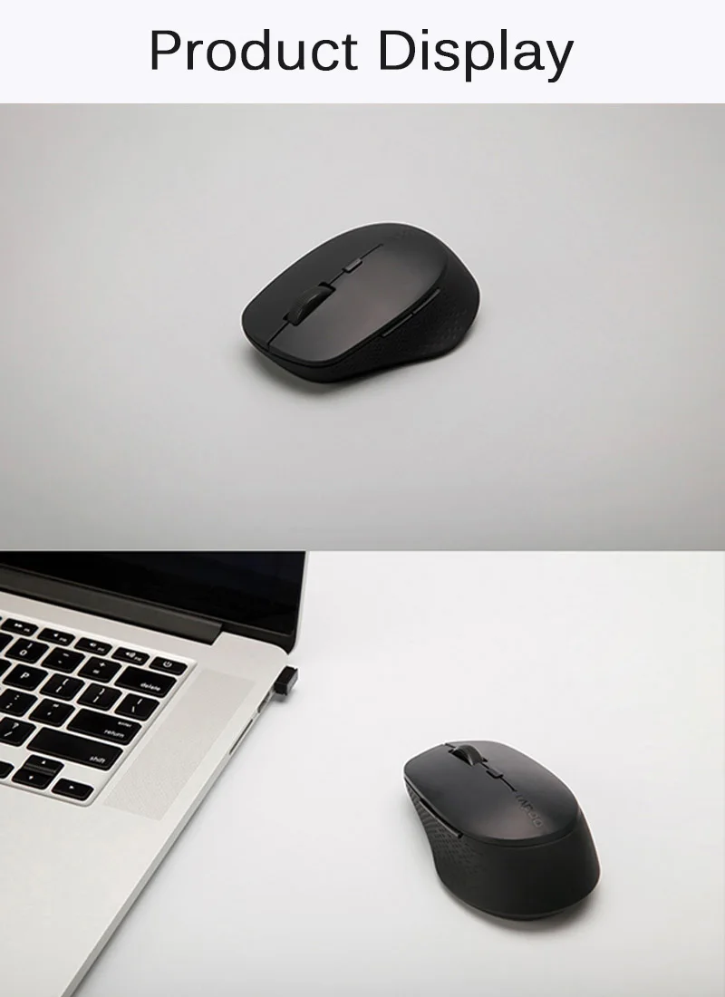 Rapoo M300 оригинальная Бесшумная беспроводная мышь с 1600 dpi Bluetooth 3,0/4,0 RF 2,4 GHz для подключения трех устройств