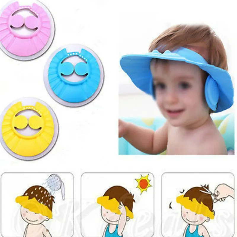 Kids Baby Child Adjustable Soft Waterproof Shield Shampoo Shower Bath Easy Wash Hair Shield with ear Protect Ear and Eyes