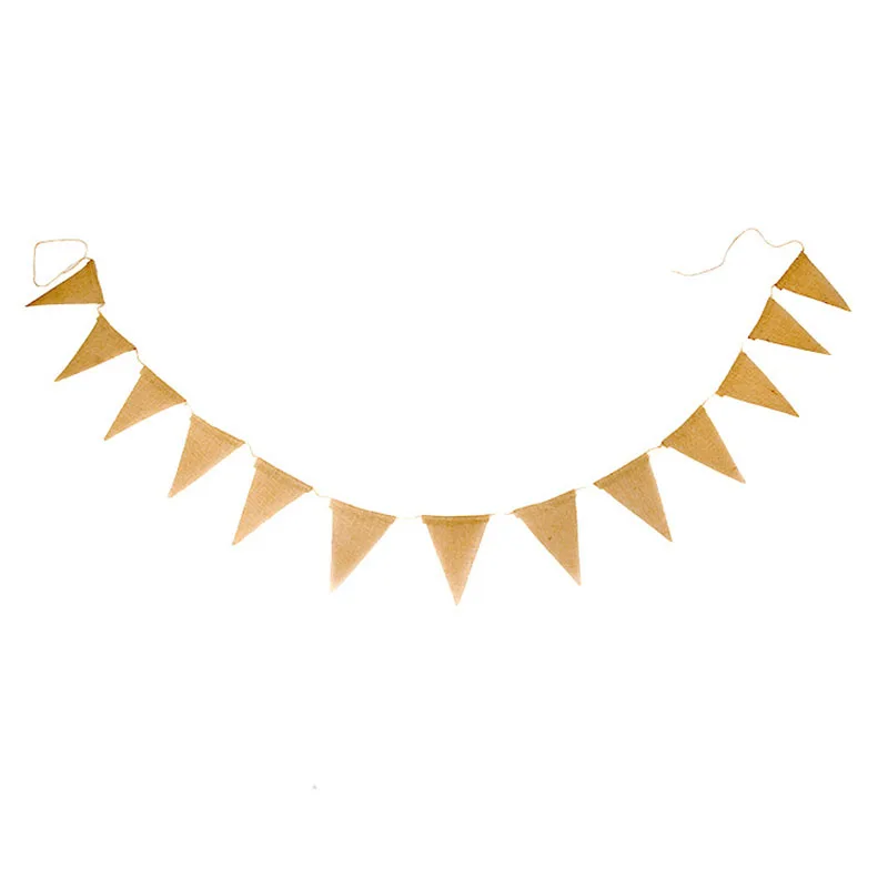 2 8 м винтажный джутовый фотография вечеринка Свадьба Баннер 13 флажки из