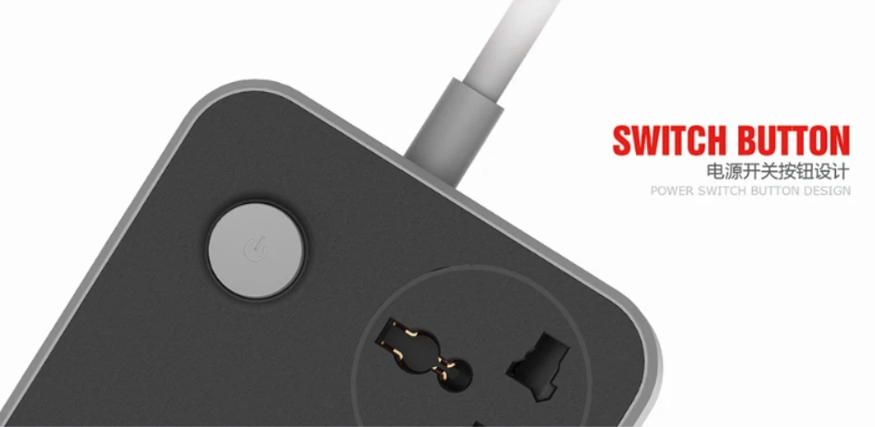 Блок питания с 3 гнездами и 6 портами usb универсальный EU AU US UK в вилке защита розетки от скачков напряжения зарядная станция 6.5ft шнур питания