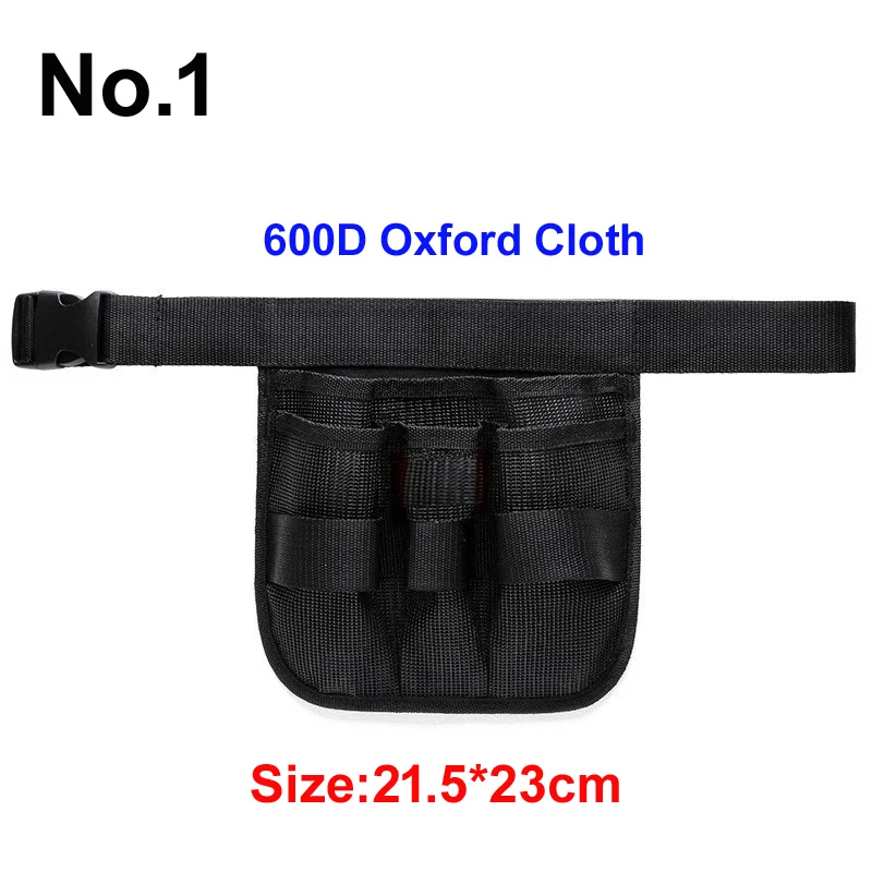 New High Quality 600D Oxford Cloth Green /Black Hand Tool Bag Reflective Tape Garden Tools Belt Cleaning Bag