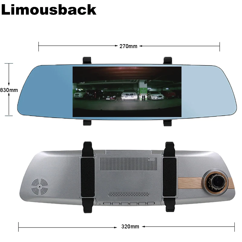 Автомобильный видеорегистратор Limousback 7 &quotсенсорный FHD 1080P с камерой заднего