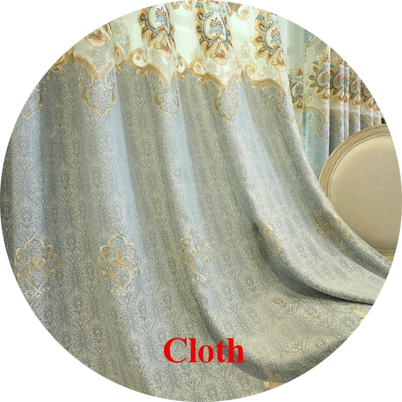 Color 1 Cloth Новые европейские вышитые занавески для гостиной, балкона, спальни, Водорастворимая Вышивка, синель, ткань, отвесный тюль, занавески, M31-4 - Цвет: Color 1 Cloth
