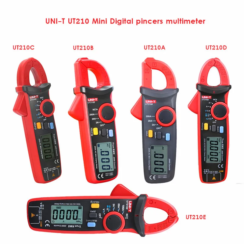 True RMS UNI T UT210A/B/C/D/E мини мультиметр Цифровой dc voltimetro amperimertro UT 210E с