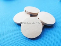 100pcs 35mm unfinished thick flat circle round discs natural wood spacer beads pendant charm findingshole throughdiy accessory