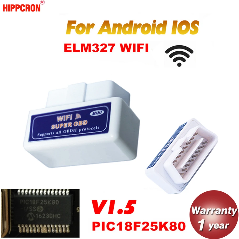 Бегемот OBD2/OBDII Bluetooth/WIFI MINI ELM327 V1.5 для IOS/Android автоматический диагностический сканер
