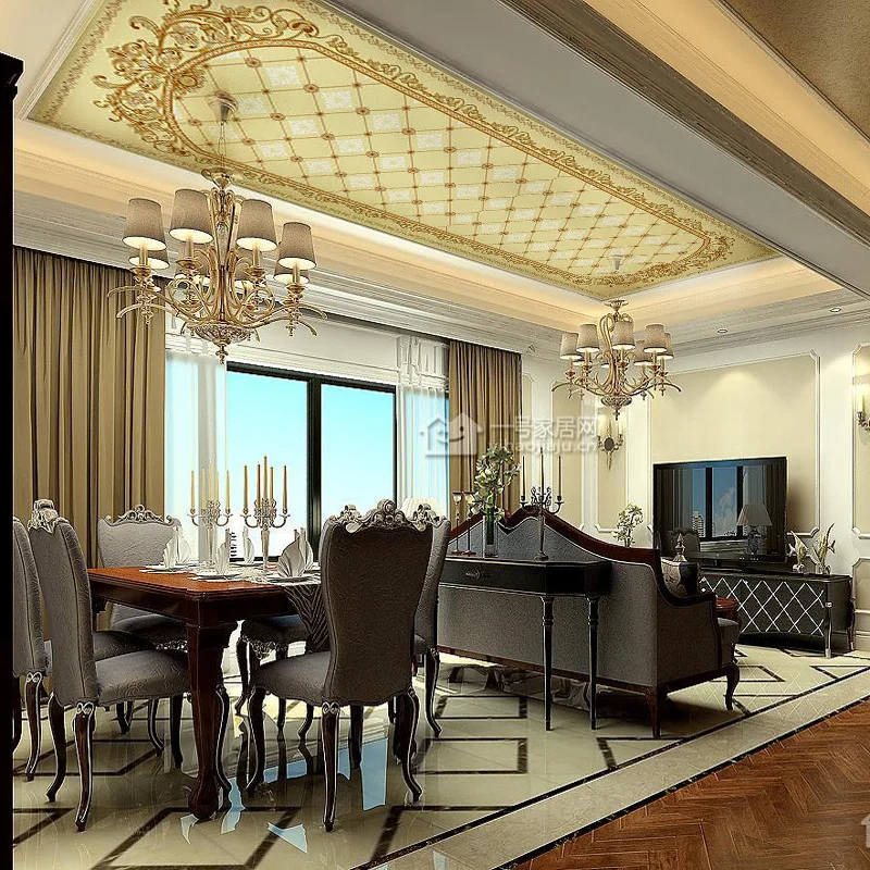 Европейский стиль винтаж настенные фрески обои моды потолок современные