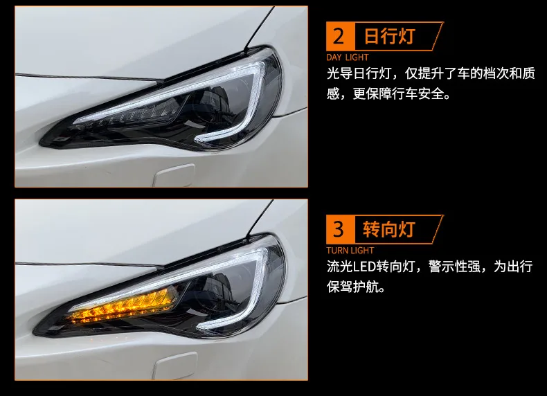 D-YL Автомобиль Стайлинг для Toyota 86 фары 2012- Toyota FT GT 86 FT86 GT86 Subaru BRZ 2012- лампы светодиодные для фар ксеноновые фары