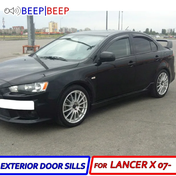 Наружные дверные пороги для Mitsubishi Lancer X 2007 2015 1 комплект/2 шт. АБС пластик Тюнинг