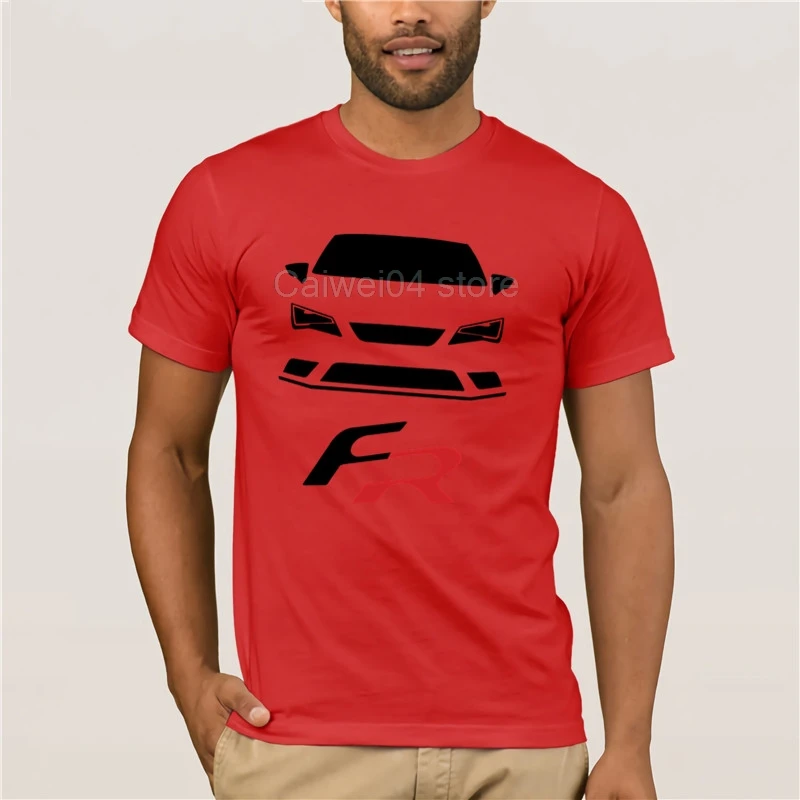 Крутая Мужская футболка с круглым вырезом 2019New летние мужские футболки Camiseta бланка Seat Leon FR cupra Распродажа футболок модная мужская футболка - Цвет: red