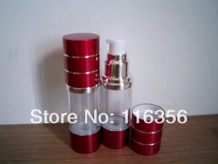 50ML RED airless lotion bottle with airless pump