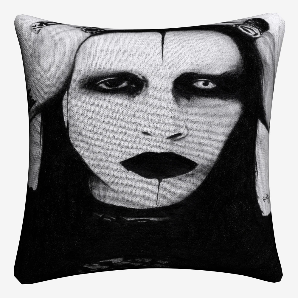 Marilyn Manson классическое фото искусственная подушка Чехол 45x45 см чехол для дивана