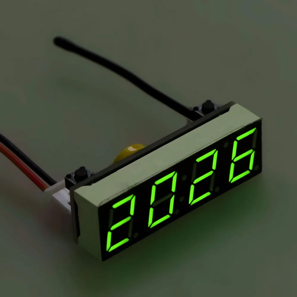 Цифровой термометр автомобиль 3 в 1 светодиодный DIY цифровые часы температура напряжение модуль электронный DC 5~ 30 в