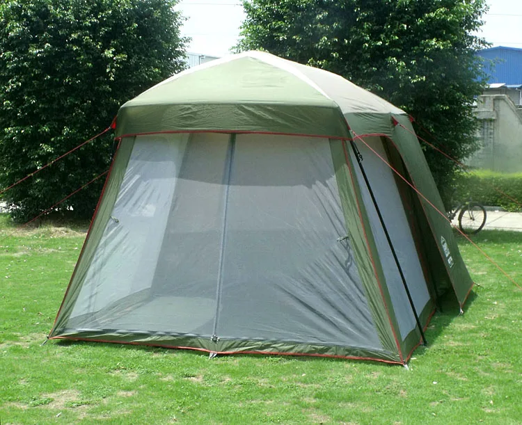 Verkaufen Senden 1 Paar Front Pole! Ultra Hohe Qualität Einer Halle Eine Schlafzimmer 5-8 Person Doppel Schicht 200cm Höhe Wasserdichte Camping Zelt
