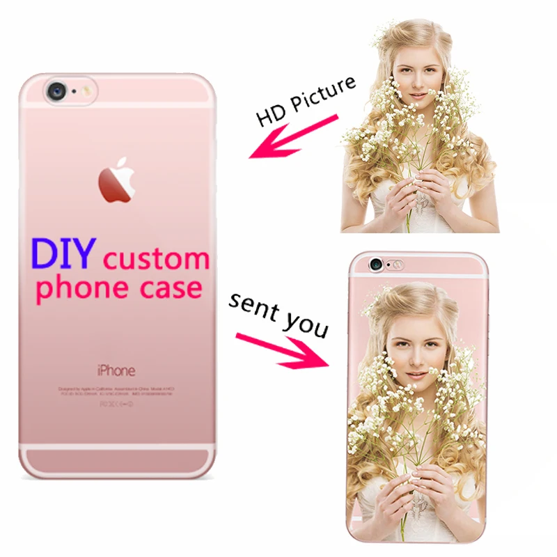 DIY Фото имя текст на заказ мягкий чехол для сотового телефона Защита iPhone 5S SE 5 7 plus 6