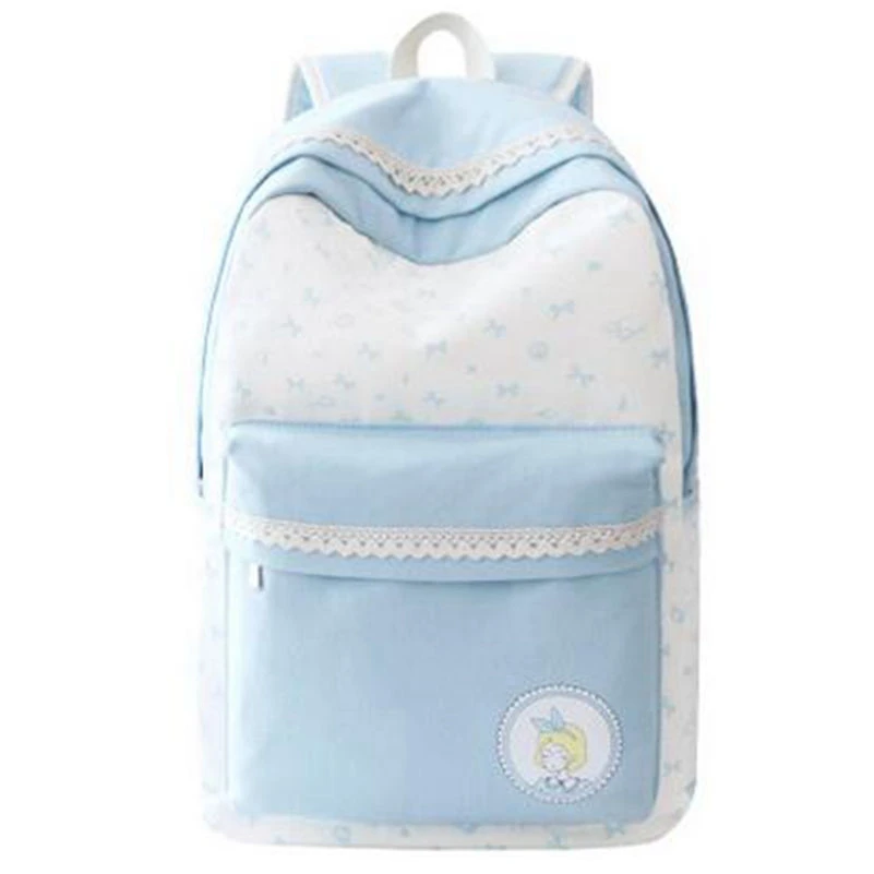 2017 New Fashion Printing Backpack Canvas School Bags for Teenage Girls Lace Design Mochilas Feminina Cute Backpacks Promotion | Багаж и