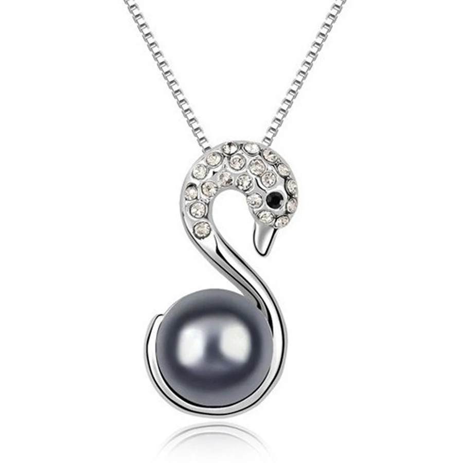 Посеребренное 10 мм Ожерелье из натурального искусственного жемчуга ожерелье