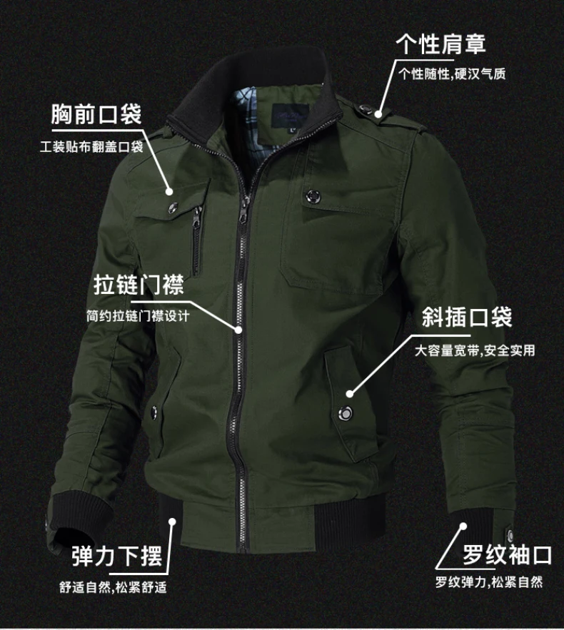 Brand Military Jacket Men High Quality Plus Size 4XL Men's Winter Autumn Thick Thermal Coat Casual Cotton Mens Jacket Coat 9903
