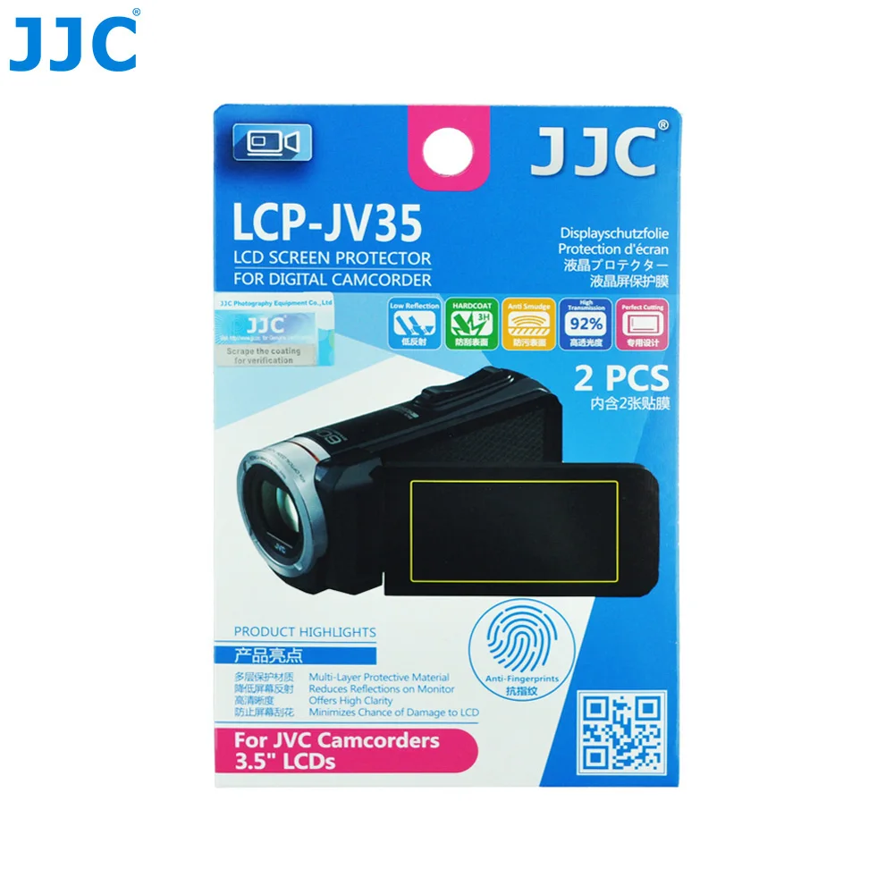 JJC LCD Защитная пленка для видеокамер JVC 2 7 &quot3 0&quot 3 5 &quotPET защита видеоэкрана|screen