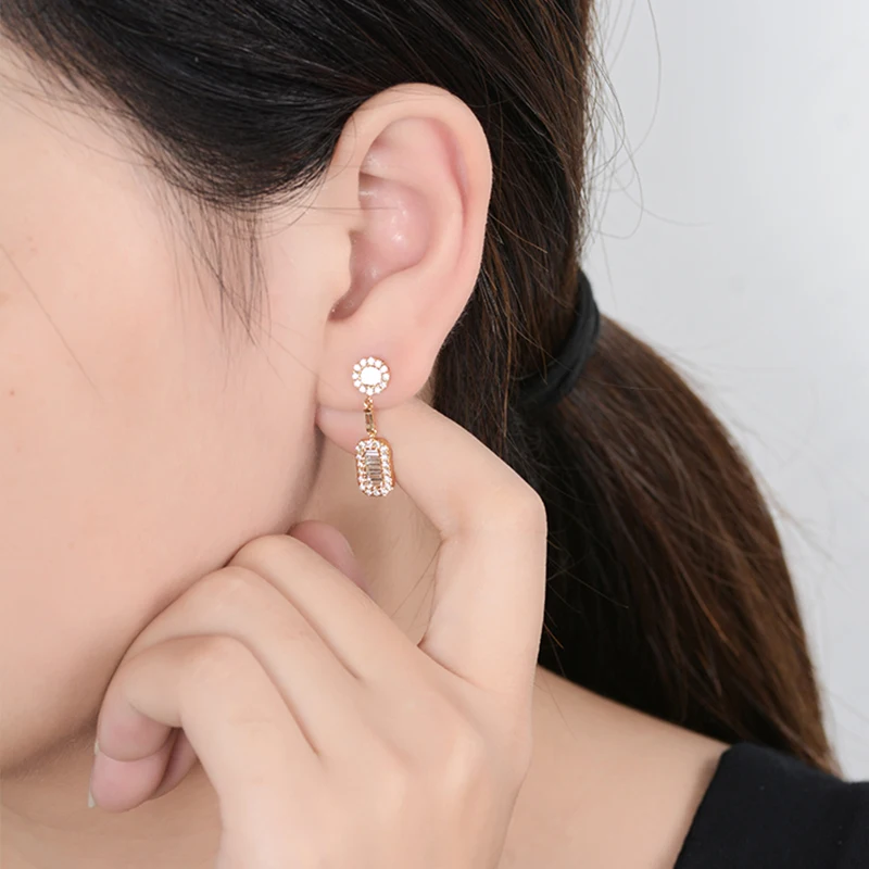 Ювелирные изделия Caimao 14 к желтое золото 1.15ct натуральные бриллианты серьги