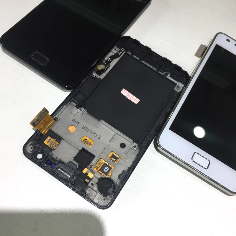 ЖК дисплей для Samsung Galaxy SII S2 I9100 i9105 кодирующий преобразователь сенсорного экрана в