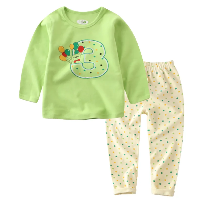 Детская Одежда Набор Пижамы Наборы Дети Девушки Футболка Брюки Новорожденных