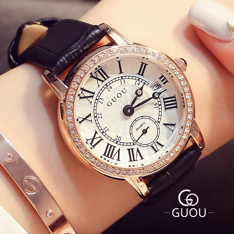 Бренд Кварцевые Часы женщин Англии Колледж Ветер Ретро Простой Горный Хрусталь