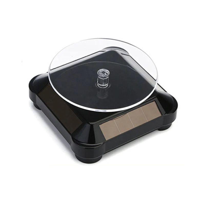 

Solar Showcase 360 Automatic Rotating Turntable Jewelry Organizer Necklace Bracelet Watch Phone Display Stand LL@17