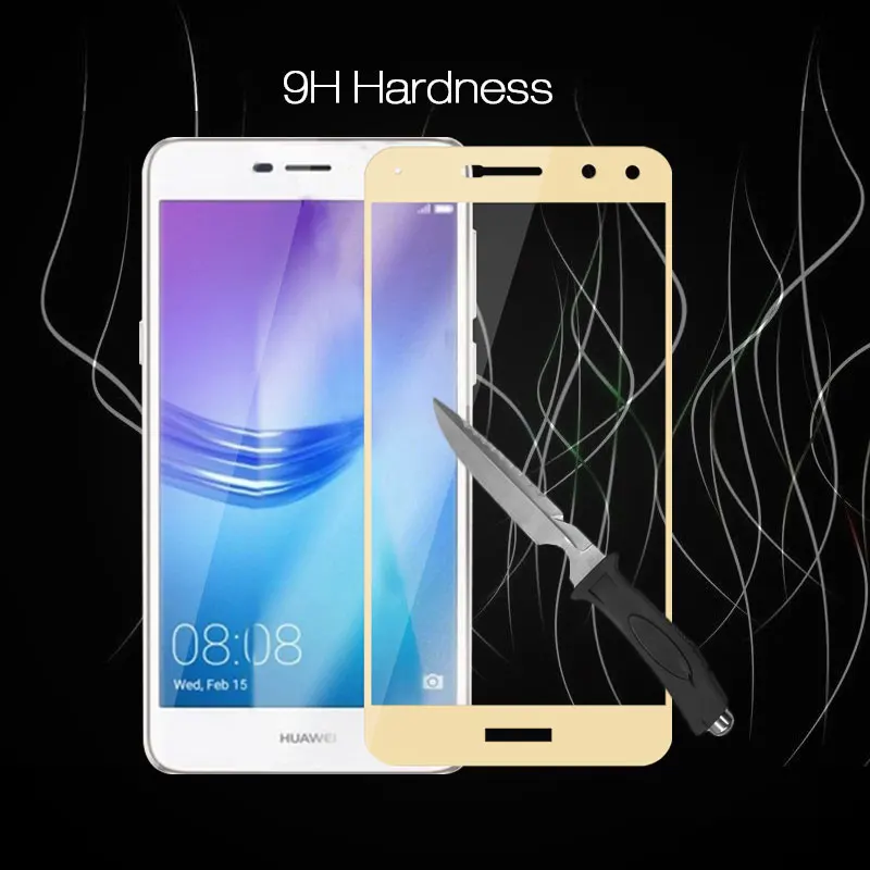 Для huawei Y5 защита экрана полное покрытие анти-взрыв закаленное стекло для huawei Y5 MYA-L22 защитная пленка 5,2"