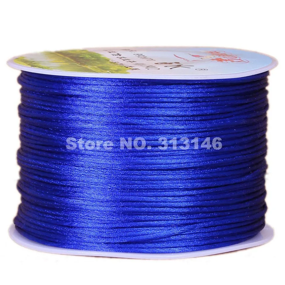 Оптовая продажа 70 м/катушка 1 мм разные цвета нейлоновый черный атласный шнур