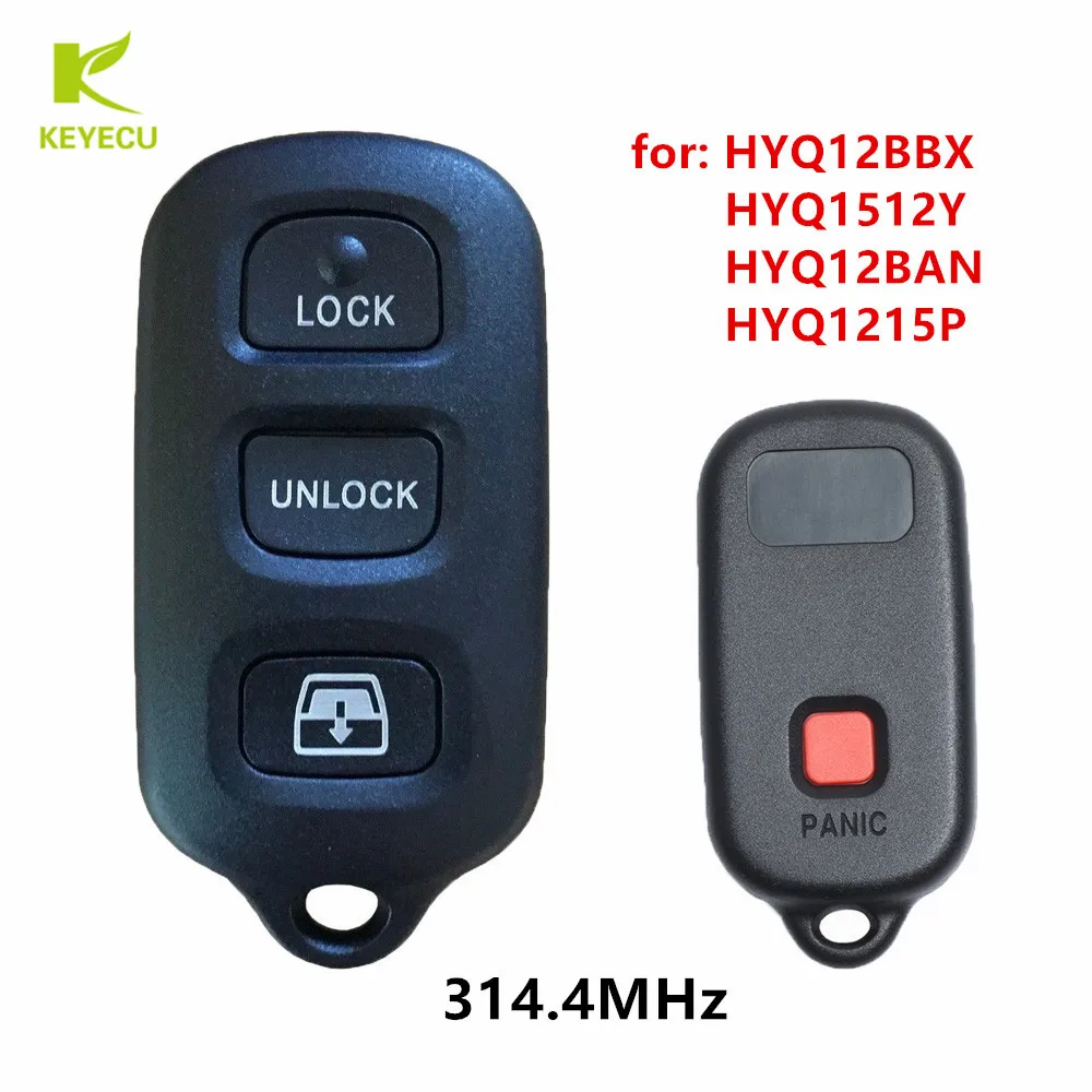 KEYECU Replacement Keyless Entry Remote Key 314.4MHz for Toyota 1999-2009 4Runner Sequoia HYQ12BBX HYQ1512Y HYQ12BAN HYQ1215P | Автомобили