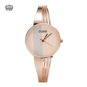 Женские кварцевые часы CUSSI, с позолоченным стальным браслетом, под золото, серебро, розовое золото
