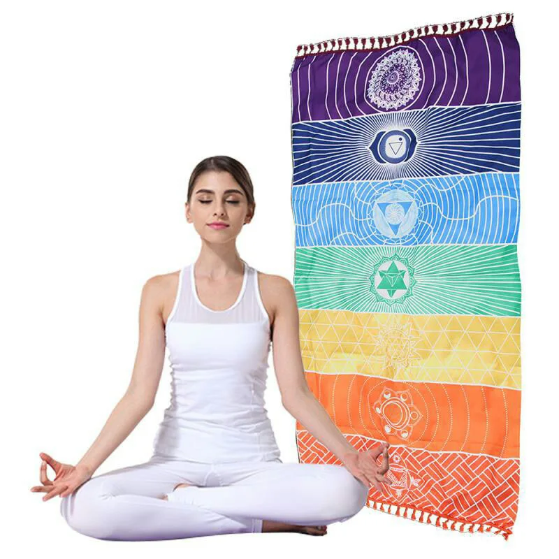 

Dream NS 150X75cm Outdoor travel bohemian print bath towel fringed colorful yoga mat sunscreen shawl beach towel