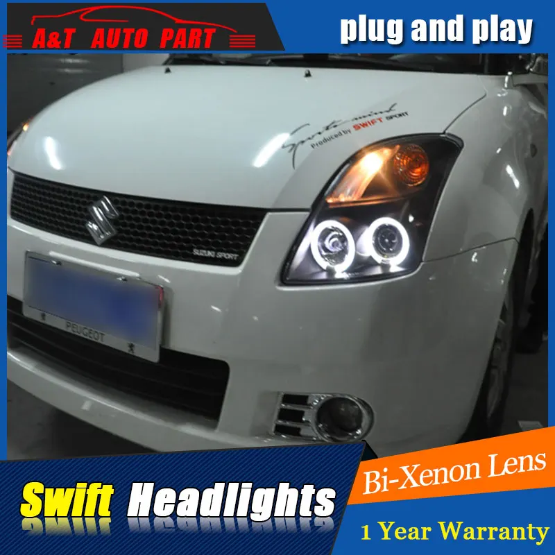 Автозапчасти Стиль светодиодный налобный фонарь для SUZUKI Swift фары 2005-2011 drl H7