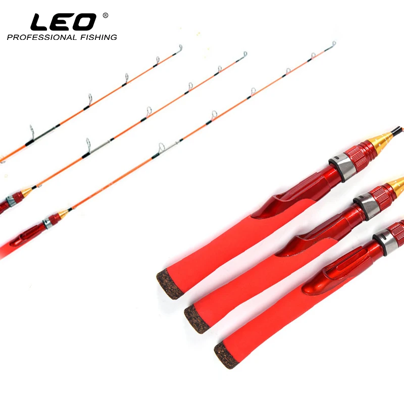 LEO/70/80/100 см Портативный 2 раздела Ice Рыбалка твердый стержень стекловолокна