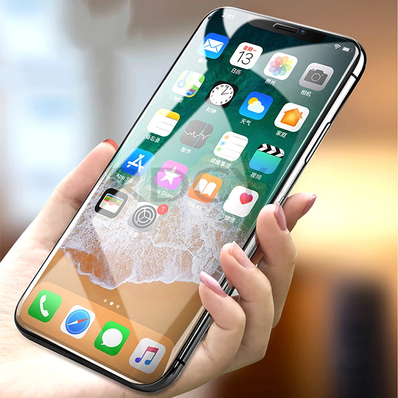 RDCY 6D полное покрытие закаленное стекло пленка для iPhone Xs Max полный изогнутый край протектор экрана на для iPhone XS Protecti