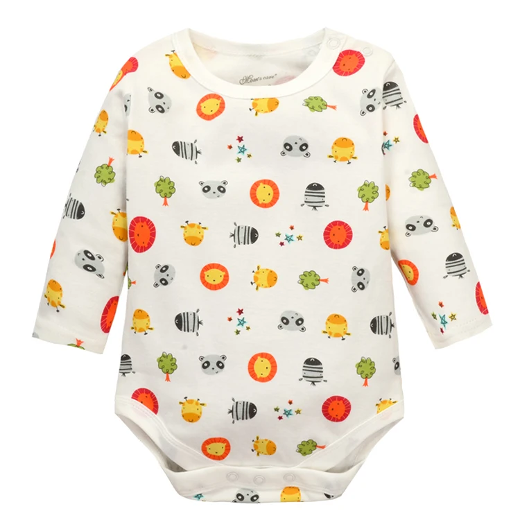 Мультфильм Хлопка Ребенка Комбинезон С Длинным Рукавом Детская Одежда Младенца