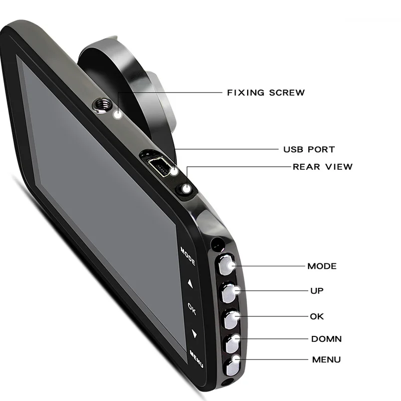 ZIFEI Автомобильный видеорегистратор 4 дюйма Автомобильная камера с двойным