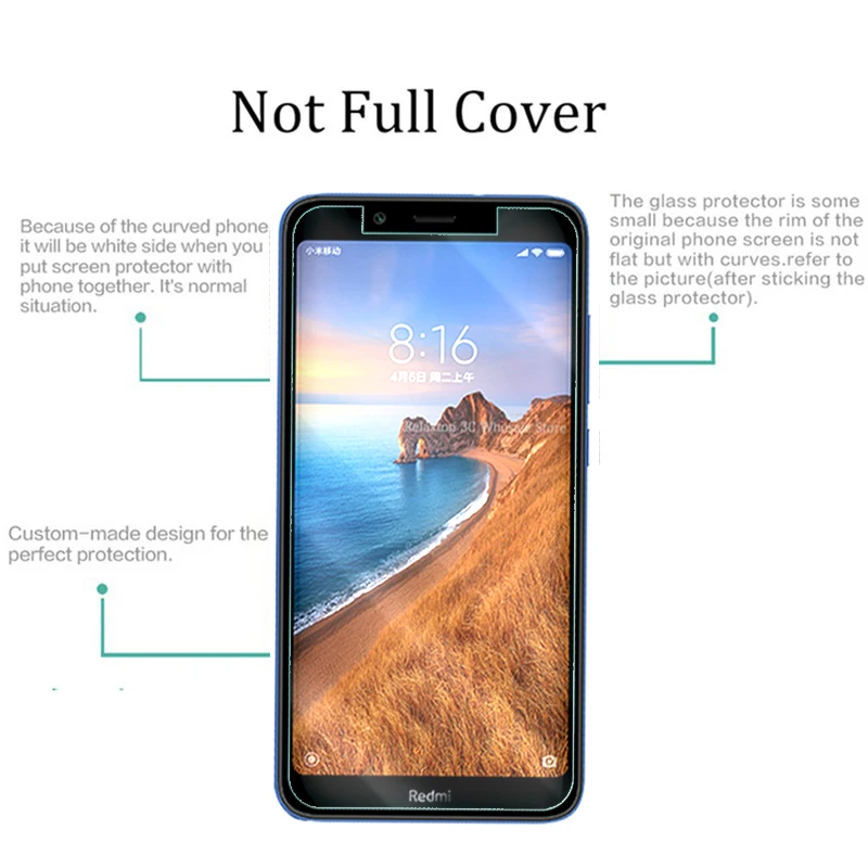 2 шт. закаленное стекло для xiaomi redmi 7a защита экрана защитное note 7 xaomi xiomi redmi7a a