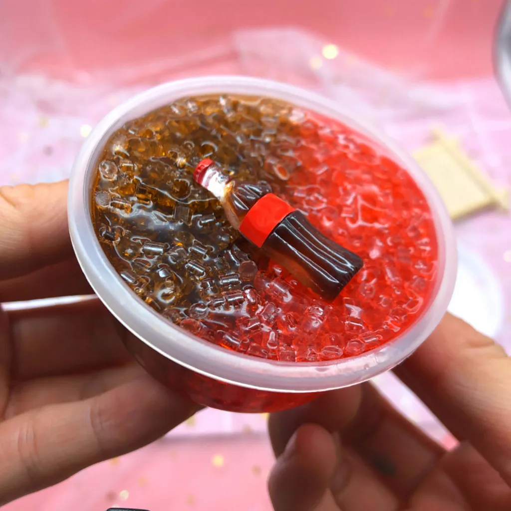60/200 мл Cola ледяные бусины Кристалл слизи игрушки Кристалл Клей для пушистой шпатлевки облако слизистый Пластилин Глина малыш анти стресс игрушка ароматические