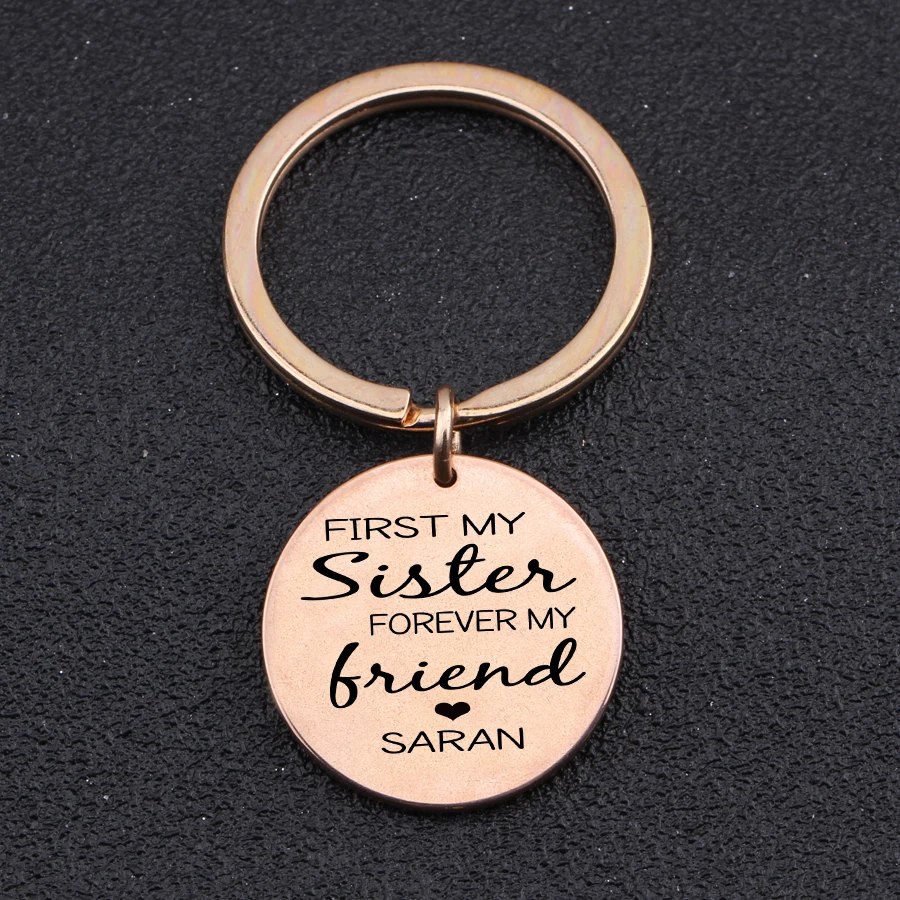 Брелок с именем на заказ милый брелок надписью Frist My Sister Forever Friends
