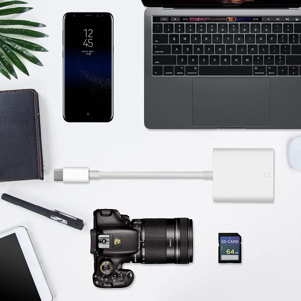 USB 3 1 Type C для SD Card Reader OTG кабель Samsung LG Android Phone Tablet Z17 Прямая поставка|Компьютерные