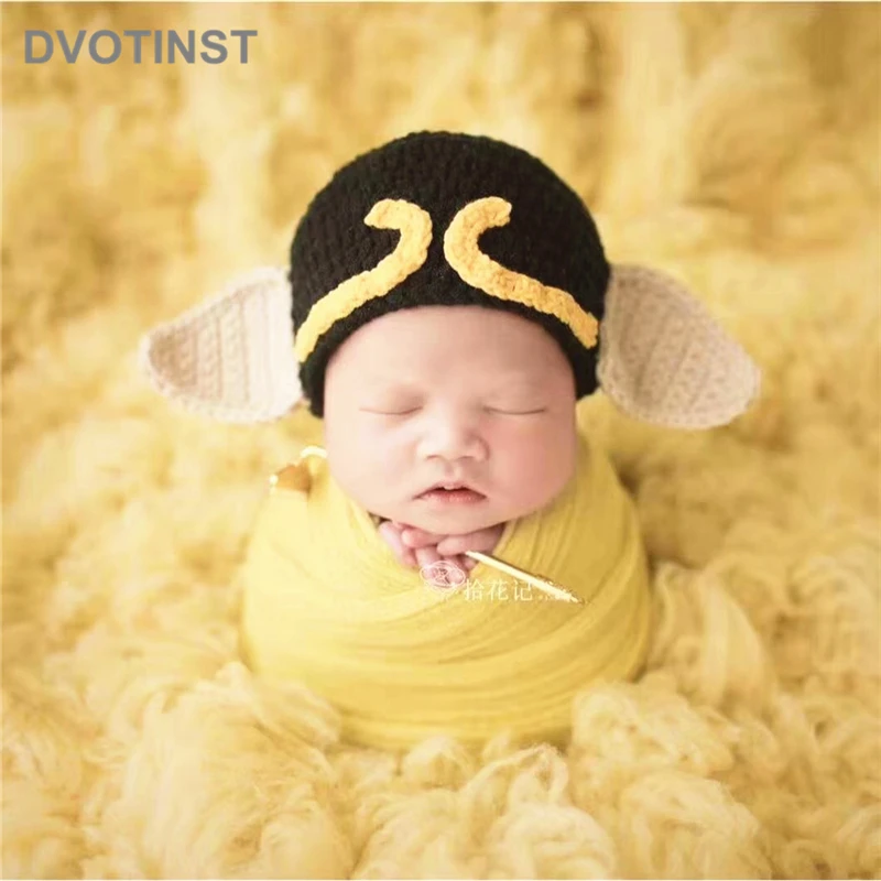 Dvtoinst Детская фотография Реквизит шляпа животные куклы вязанные крючком